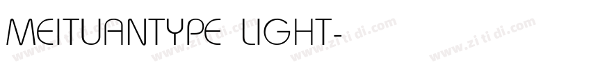 MEITUANTYPE LIGHT字体转换